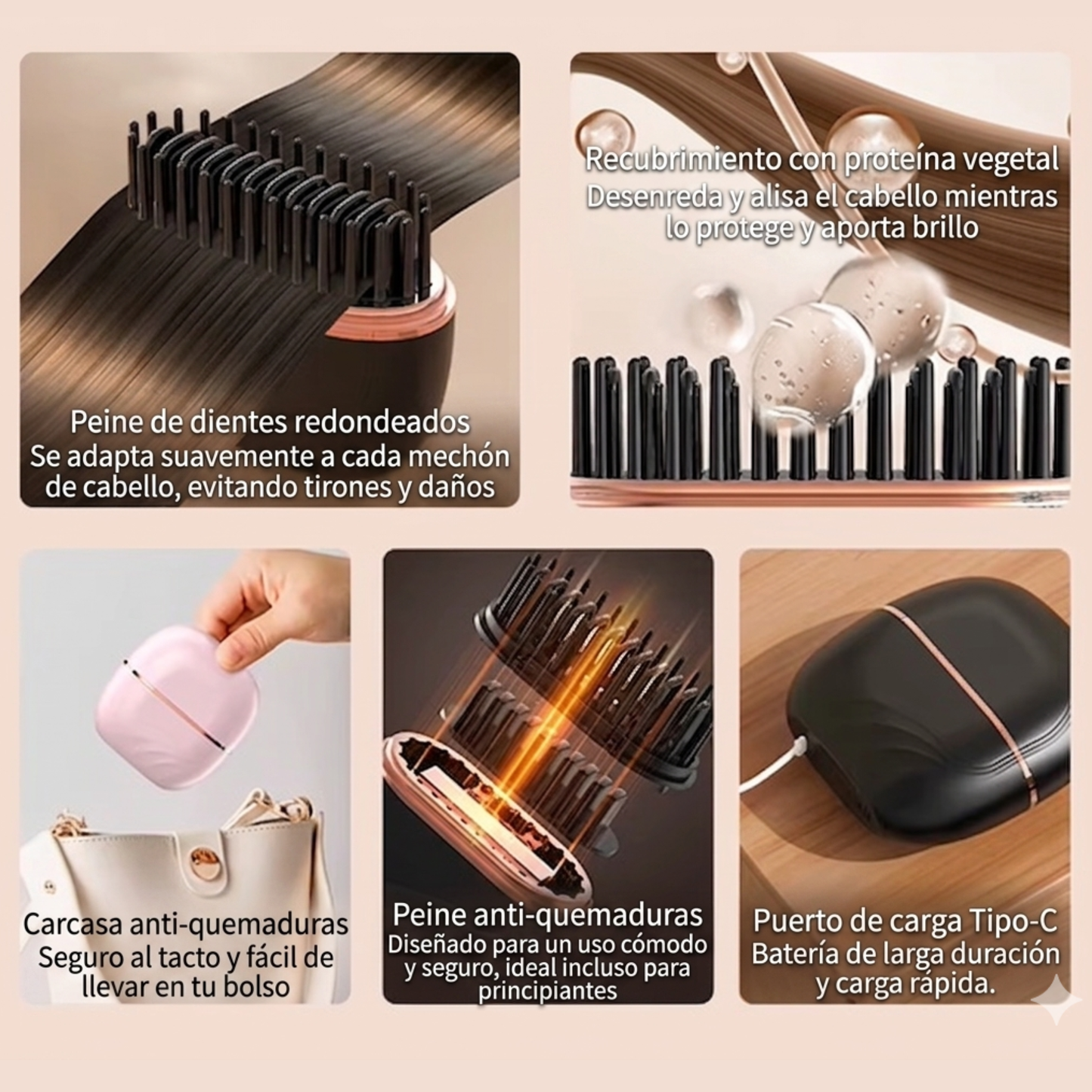 Mini Plancha Inalámbrica de Viaje | Pelo Liso en 30 Segundos |
